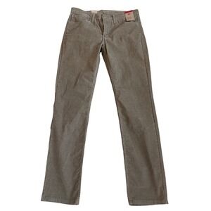 Levi Strauss 511 Slim Fit Stretch Corduroy Pants Khaki Tan Mens 34x34 NWT